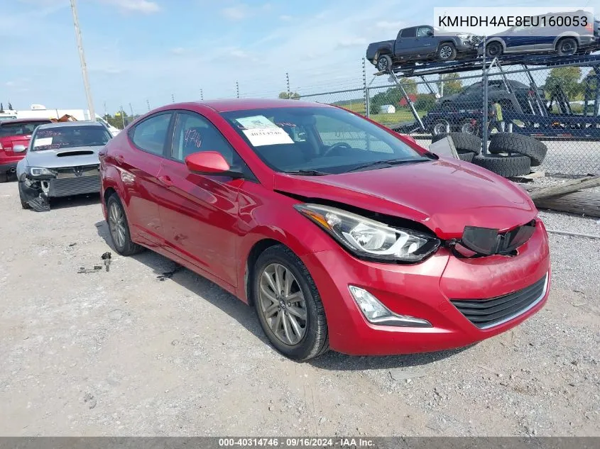 KMHDH4AE8EU160053 2014 Hyundai Elantra Se