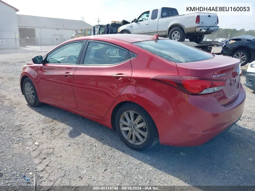 KMHDH4AE8EU160053 2014 Hyundai Elantra Se