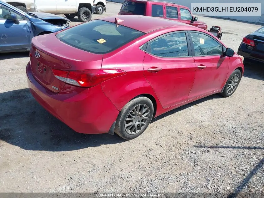 2014 Hyundai Elantra Gt VIN: KMHD35LH1EU204079 Lot: 40317860