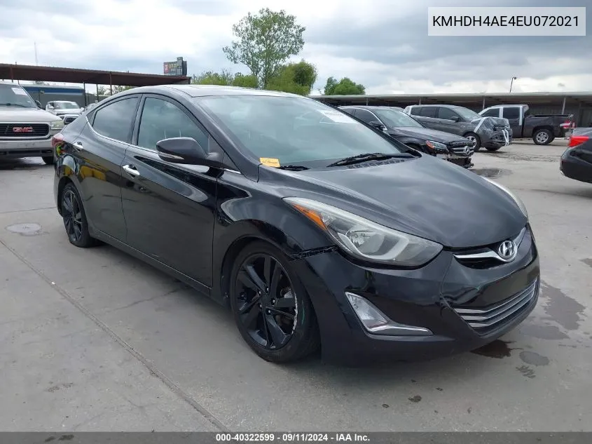 KMHDH4AE4EU072021 2014 Hyundai Elantra Limited