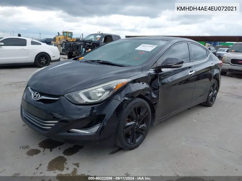 KMHDH4AE4EU072021 2014 Hyundai Elantra Limited