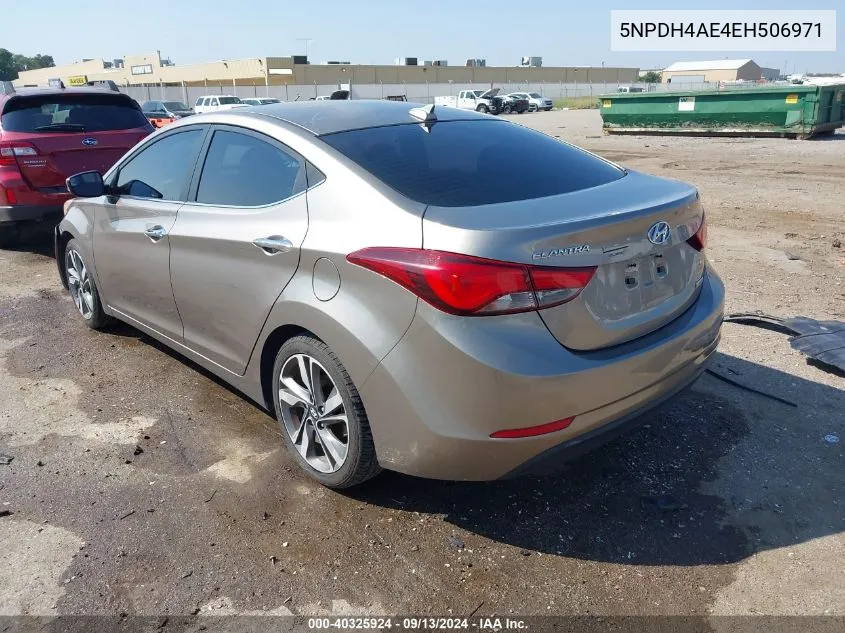 2014 Hyundai Elantra Limited VIN: 5NPDH4AE4EH506971 Lot: 40325924