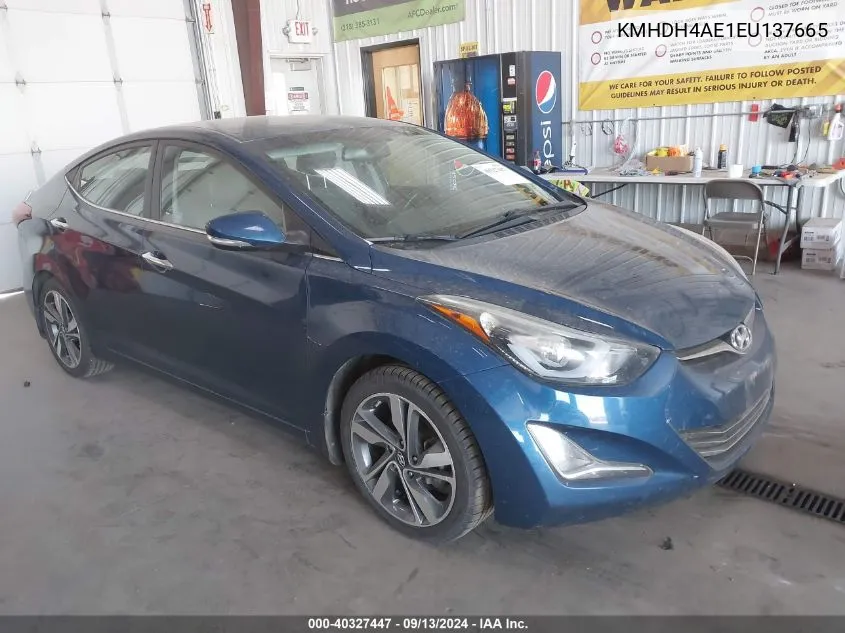 KMHDH4AE1EU137665 2014 Hyundai Elantra Se/Sport/Limited