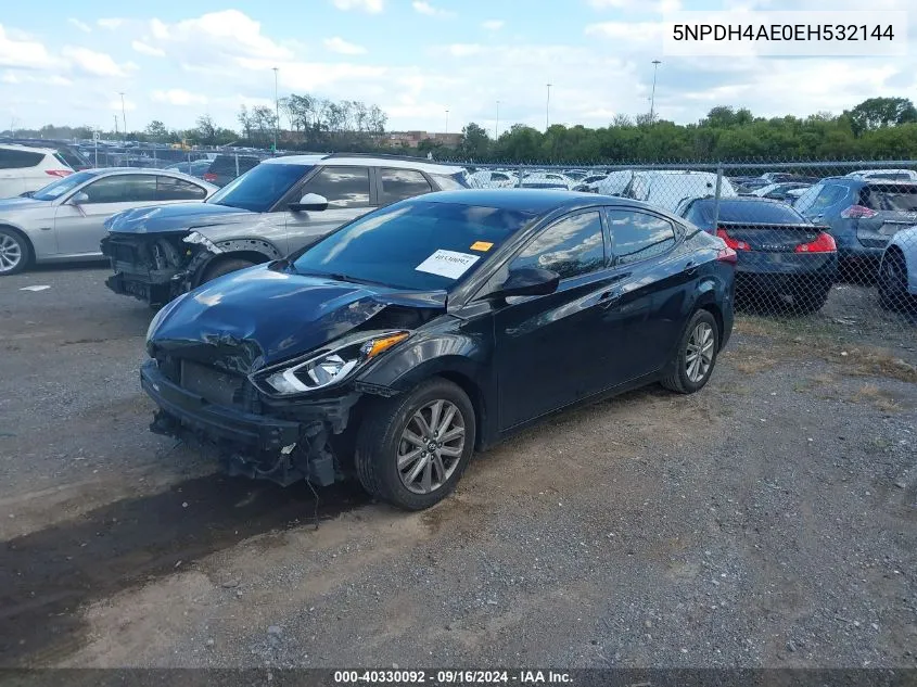 5NPDH4AE0EH532144 2014 Hyundai Elantra Se