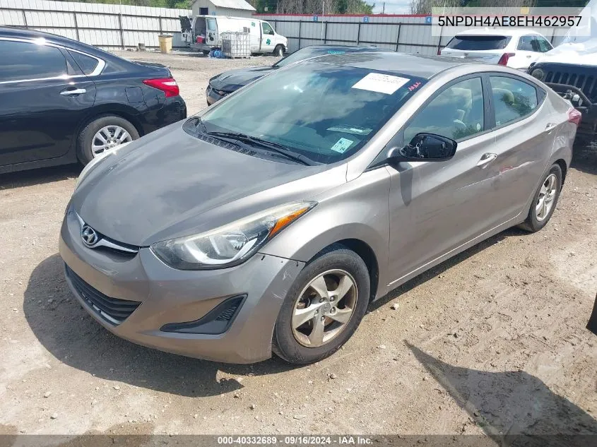 2014 Hyundai Elantra Se/Sport/Limited VIN: 5NPDH4AE8EH462957 Lot: 40332689