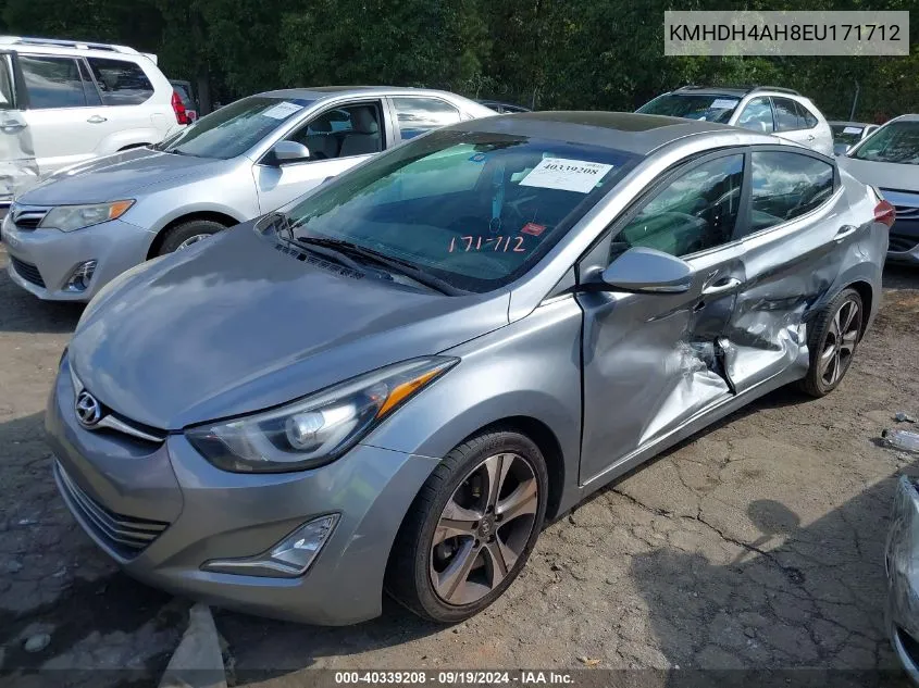 2014 Hyundai Elantra Sport VIN: KMHDH4AH8EU171712 Lot: 40339208