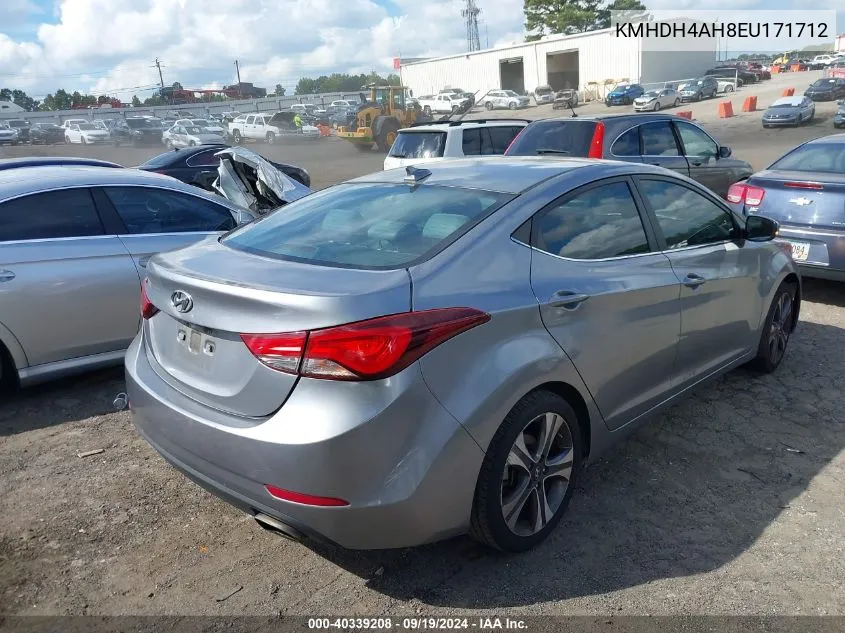 2014 Hyundai Elantra Sport VIN: KMHDH4AH8EU171712 Lot: 40339208