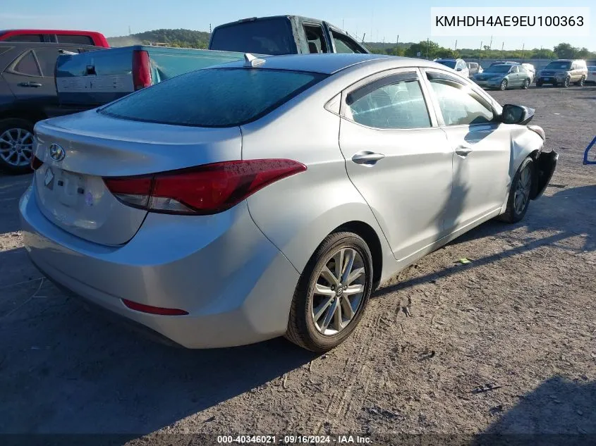 KMHDH4AE9EU100363 2014 Hyundai Elantra Se/Sport/Limited