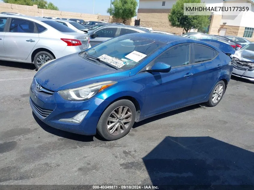 2014 Hyundai Elantra Se VIN: KMHDH4AE7EU177359 Lot: 40349871