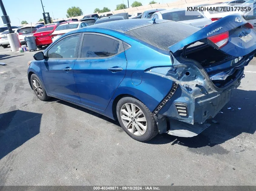 KMHDH4AE7EU177359 2014 Hyundai Elantra Se