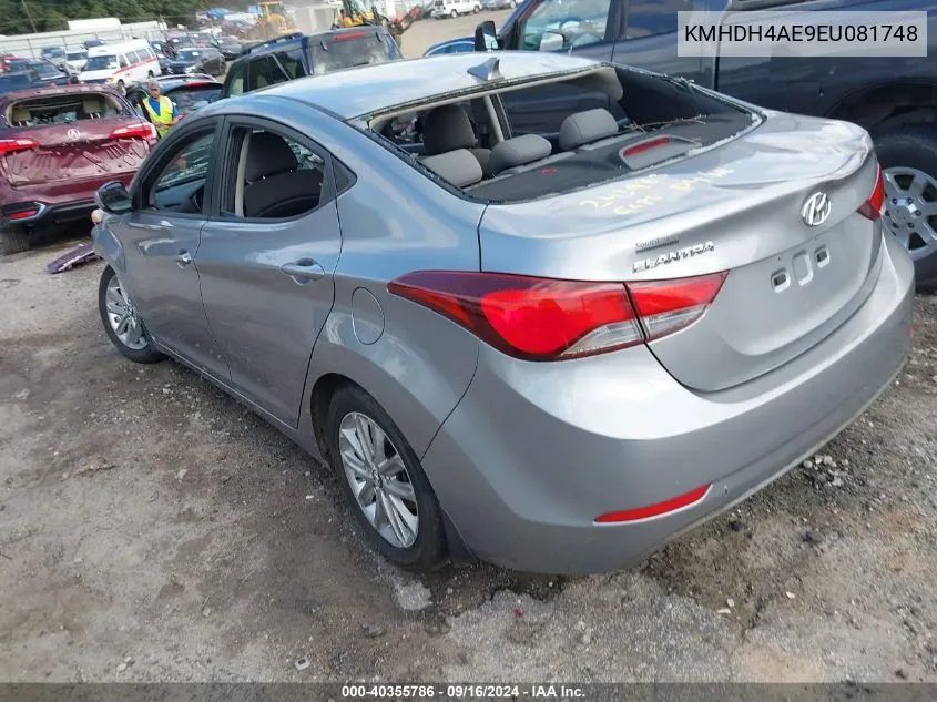 KMHDH4AE9EU081748 2014 Hyundai Elantra Se