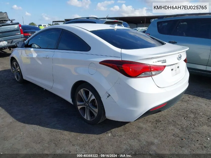 2014 Hyundai Elantra VIN: KMHDH6AH7EU025765 Lot: 40358322