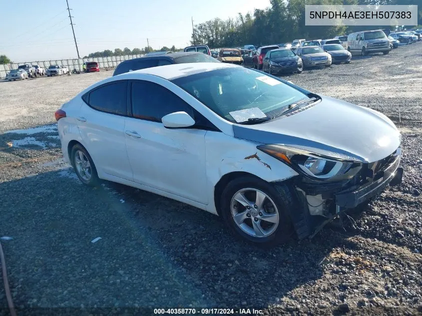 2014 Hyundai Elantra Se VIN: 5NPDH4AE3EH507383 Lot: 40358770