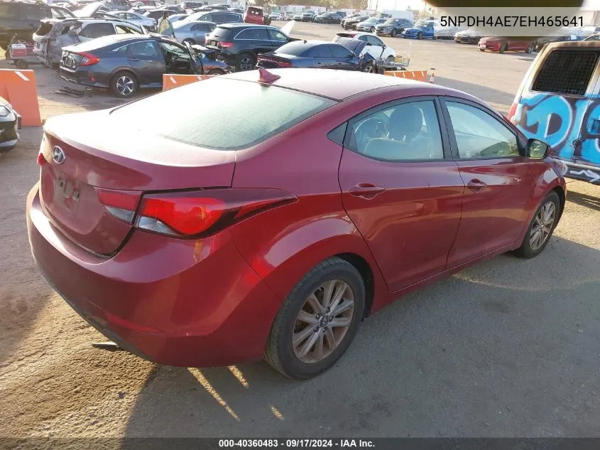 2014 Hyundai Elantra Se VIN: 5NPDH4AE7EH465641 Lot: 40360483