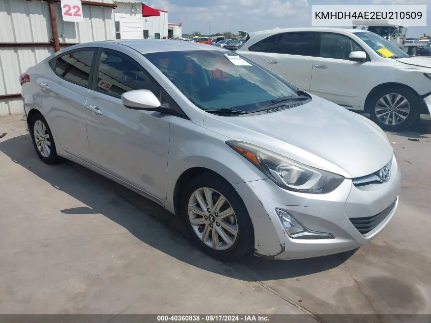 2014 Hyundai Elantra Se VIN: KMHDH4AE2EU210509 Lot: 40360838