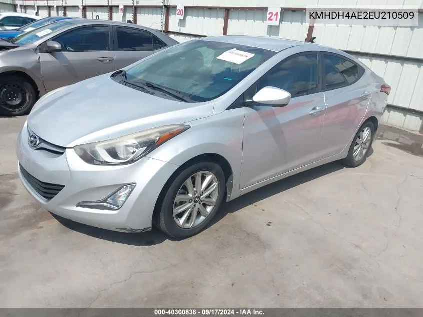 2014 Hyundai Elantra Se VIN: KMHDH4AE2EU210509 Lot: 40360838