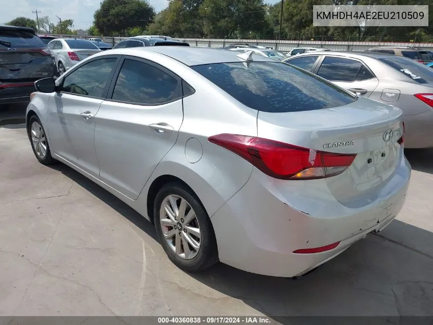 2014 Hyundai Elantra Se VIN: KMHDH4AE2EU210509 Lot: 40360838