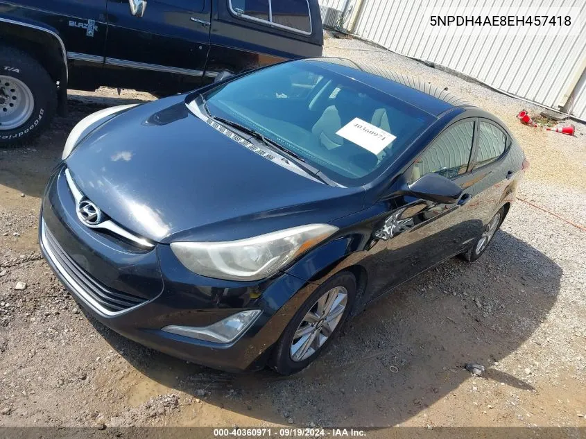 5NPDH4AE8EH457418 2014 Hyundai Elantra Se