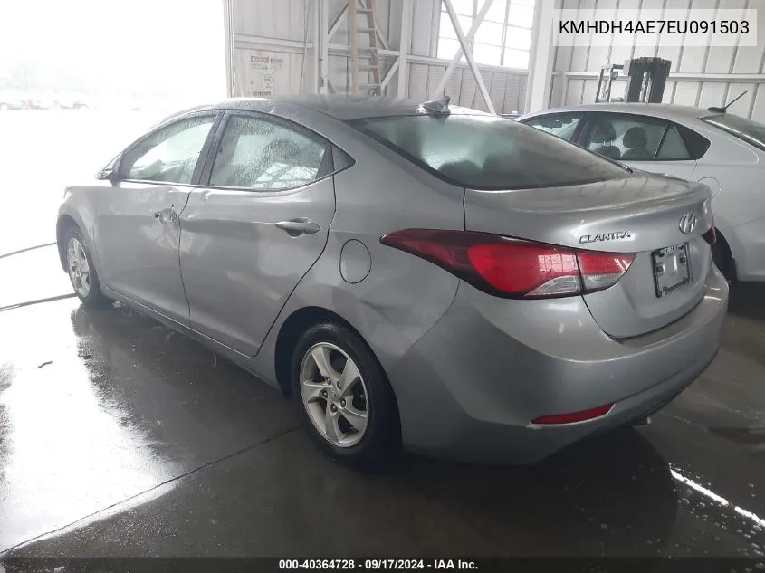 2014 Hyundai Elantra Se VIN: KMHDH4AE7EU091503 Lot: 40364728