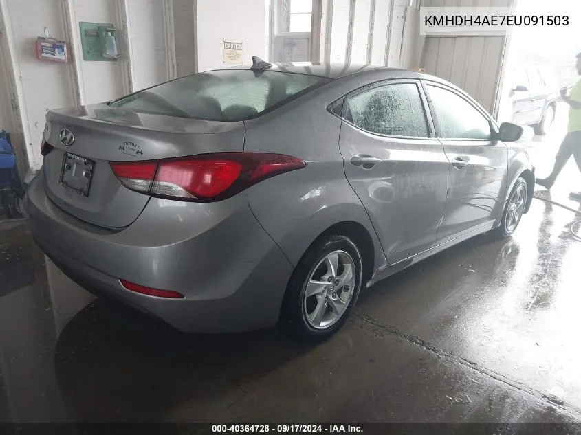 2014 Hyundai Elantra Se VIN: KMHDH4AE7EU091503 Lot: 40364728