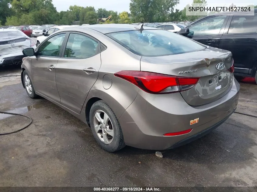 2014 Hyundai Elantra Se/Sport/Limited VIN: 5NPDH4AE7EH527524 Lot: 40368277