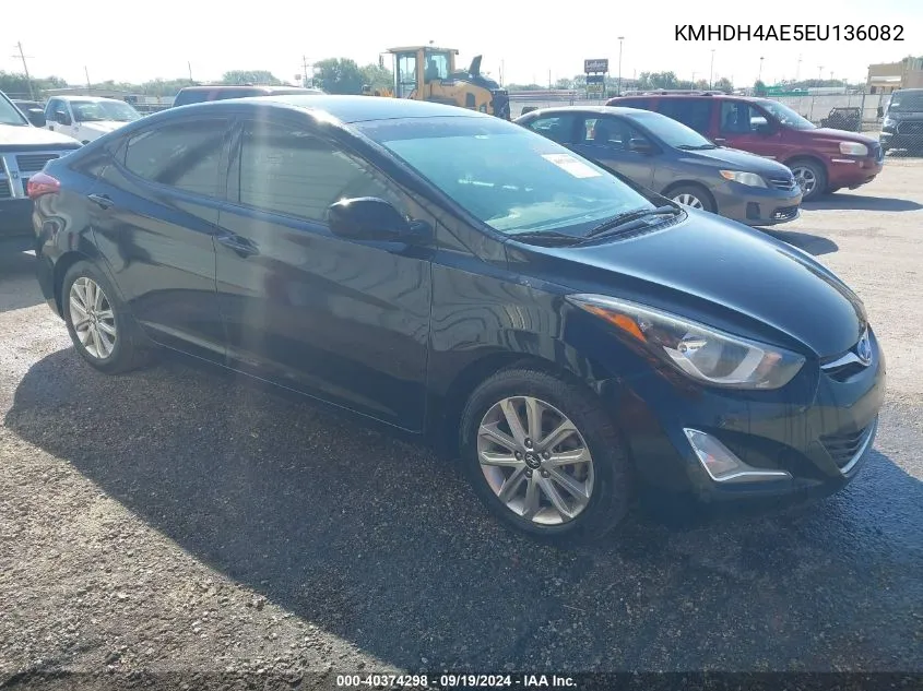 2014 Hyundai Elantra Se VIN: KMHDH4AE5EU136082 Lot: 40374298