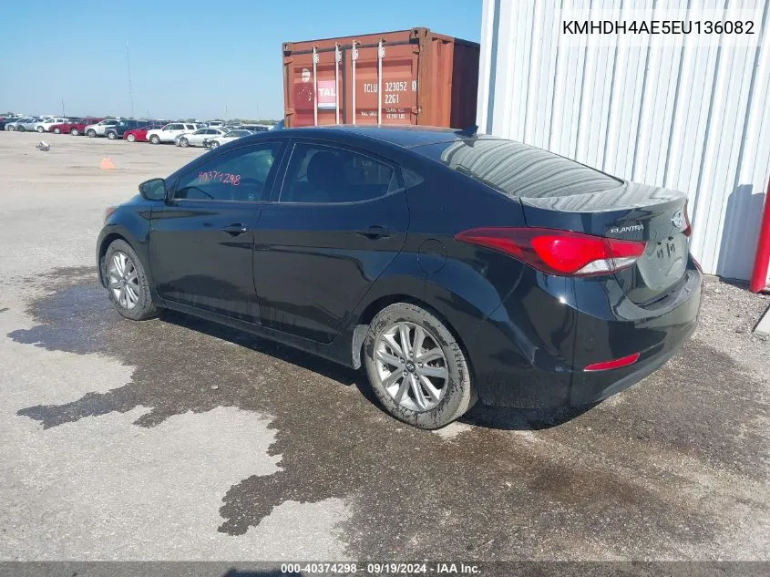 2014 Hyundai Elantra Se VIN: KMHDH4AE5EU136082 Lot: 40374298