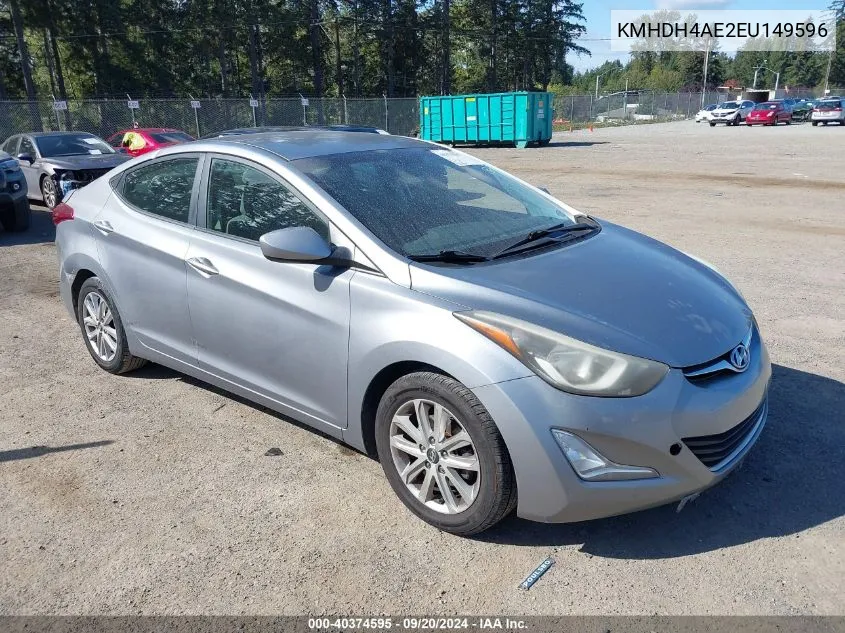 KMHDH4AE2EU149596 2014 Hyundai Elantra Se