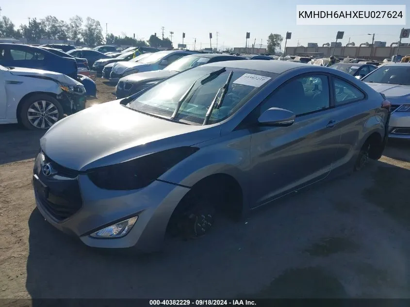 2014 Hyundai Elantra Coupe Gs/Se VIN: KMHDH6AHXEU027624 Lot: 40382229