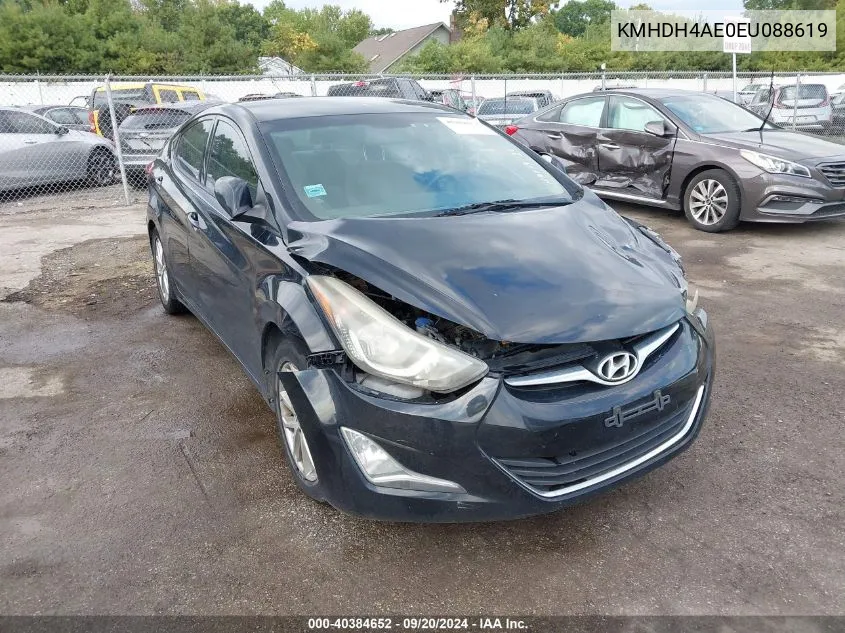 KMHDH4AE0EU088619 2014 Hyundai Elantra Se