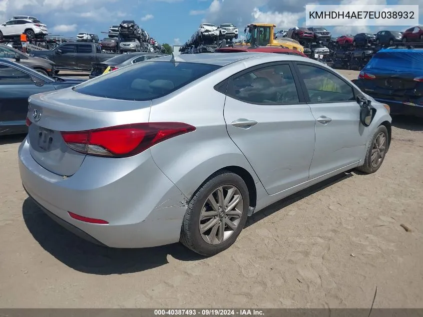 KMHDH4AE7EU038932 2014 Hyundai Elantra Se