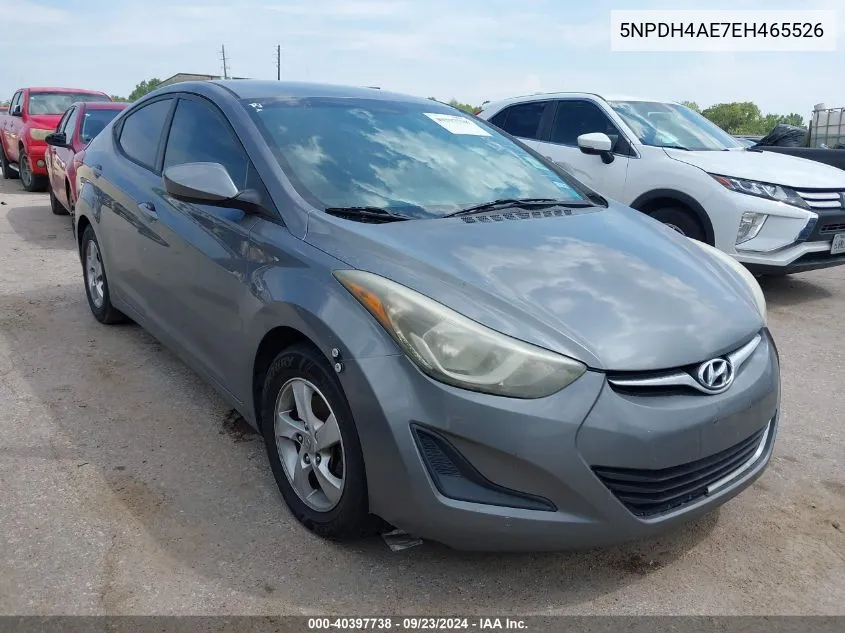 5NPDH4AE7EH465526 2014 Hyundai Elantra Se