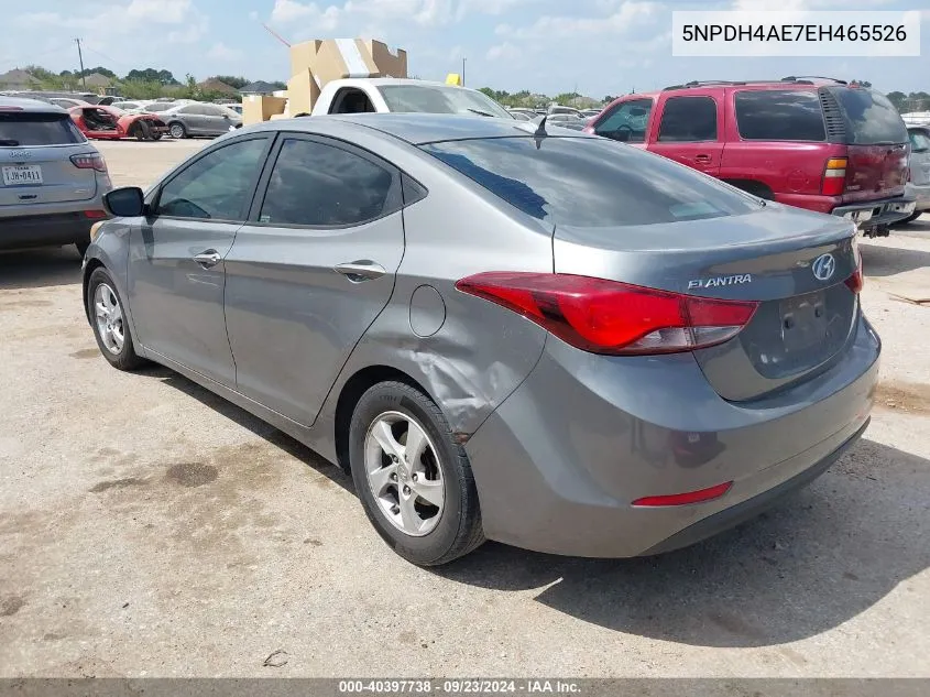 2014 Hyundai Elantra Se VIN: 5NPDH4AE7EH465526 Lot: 40397738