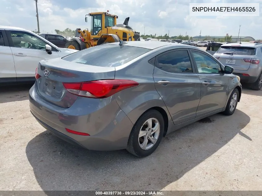 2014 Hyundai Elantra Se VIN: 5NPDH4AE7EH465526 Lot: 40397738