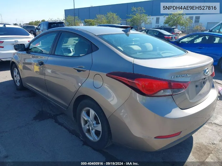 5NPDH4AE9EH527816 2014 Hyundai Elantra Se