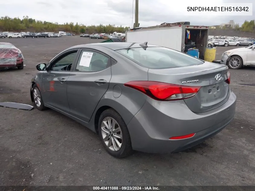 5NPDH4AE1EH516342 2014 Hyundai Elantra Se/Sport/Limited