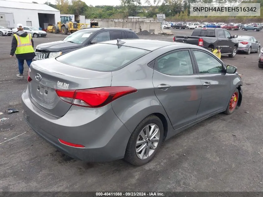 2014 Hyundai Elantra Se/Sport/Limited VIN: 5NPDH4AE1EH516342 Lot: 40411088