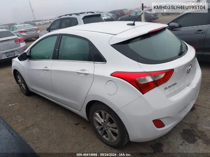 2014 Hyundai Elantra Gt VIN: KMHD35LH4EU195104 Lot: 40414866