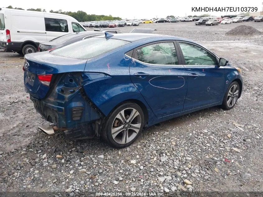 2014 Hyundai Elantra Sport VIN: KMHDH4AH7EU103739 Lot: 40425254