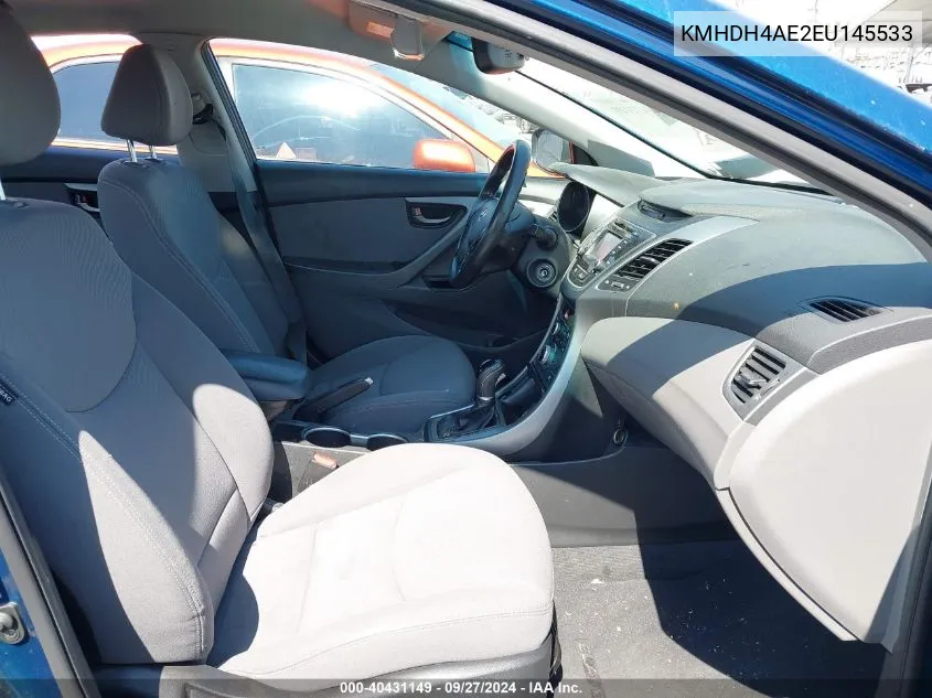 KMHDH4AE2EU145533 2014 Hyundai Elantra Se