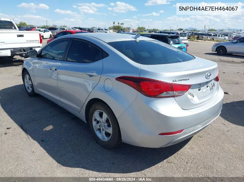 2014 Hyundai Elantra Se VIN: 5NPDH4AE7EH464067 Lot: 40434660