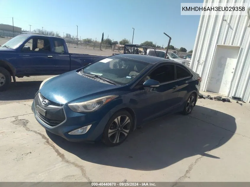 2014 Hyundai Elantra VIN: KMHDH6AH3EU029358 Lot: 40440670