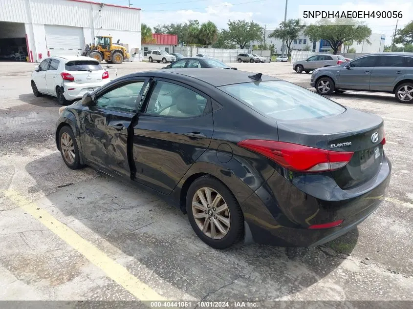 2014 Hyundai Elantra Se VIN: 5NPDH4AE0EH490056 Lot: 40441061