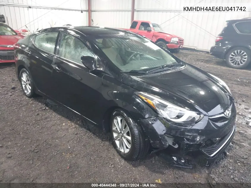 KMHDH4AE6EU041742 2014 Hyundai Elantra Se