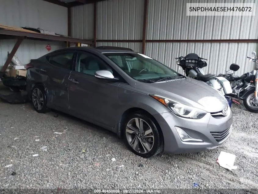 5NPDH4AE5EH476072 2014 Hyundai Elantra Limited