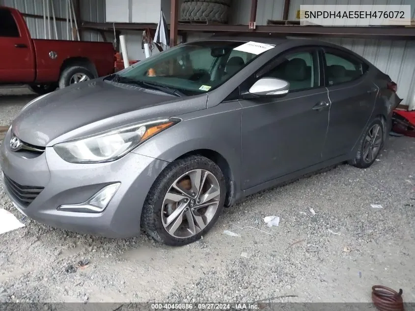 5NPDH4AE5EH476072 2014 Hyundai Elantra Limited