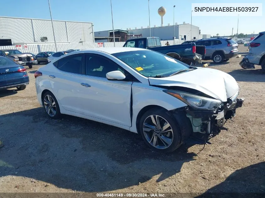 5NPDH4AE8EH503927 2014 Hyundai Elantra Limited