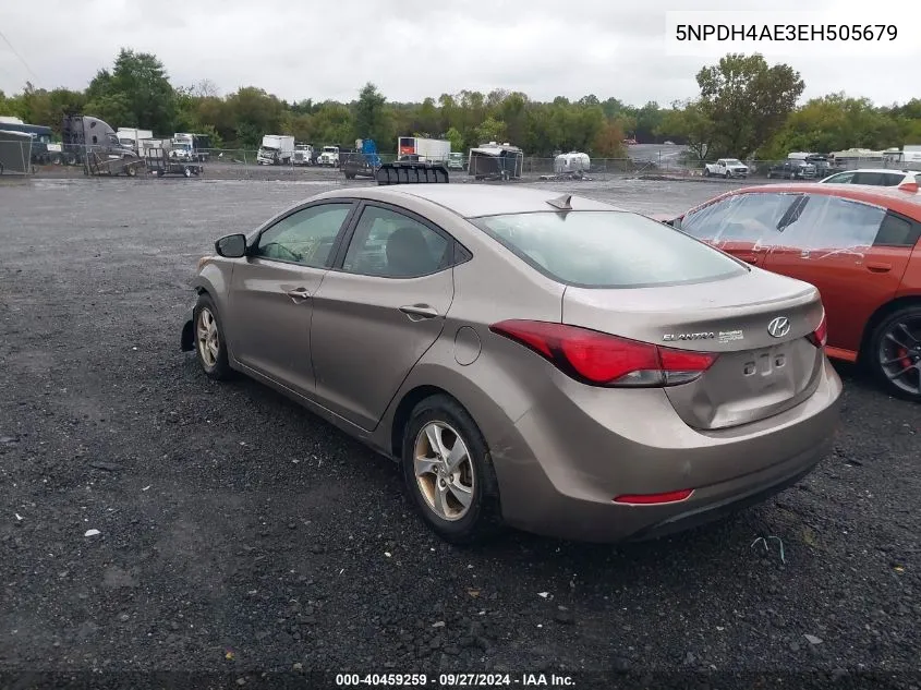 5NPDH4AE3EH505679 2014 Hyundai Elantra Se