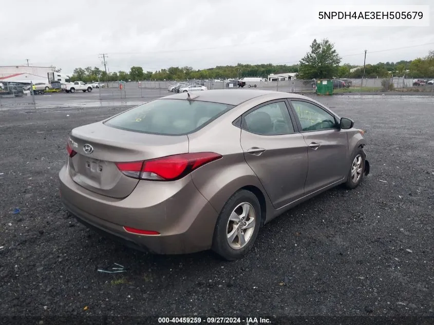 5NPDH4AE3EH505679 2014 Hyundai Elantra Se