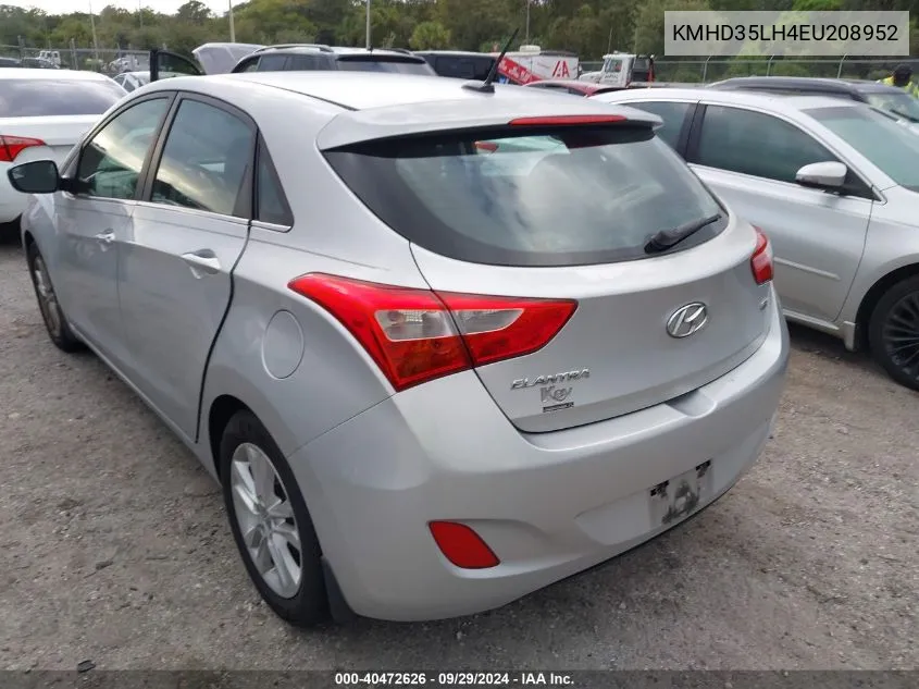 2014 Hyundai Elantra Gt VIN: KMHD35LH4EU208952 Lot: 40472626